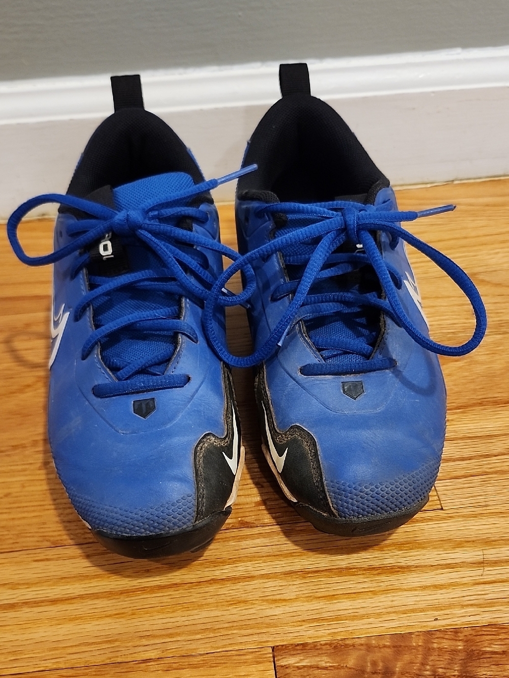 Nike Boys Blue and Black Lace-Up Cleata